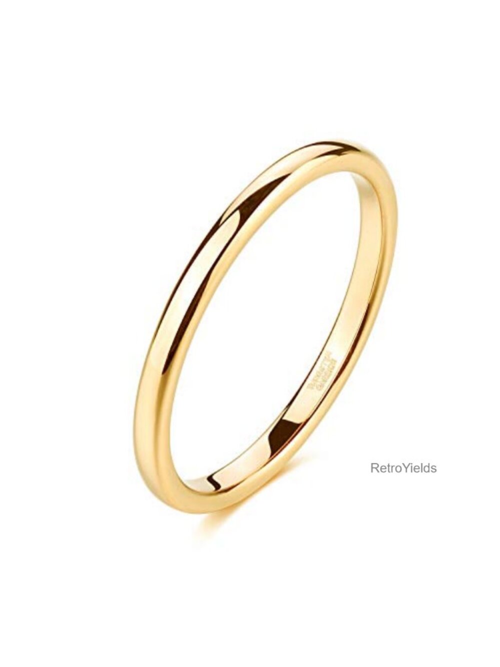 Tungsten Carbide 2mm Wedding Band Ring Comfort Fit Classic Dome